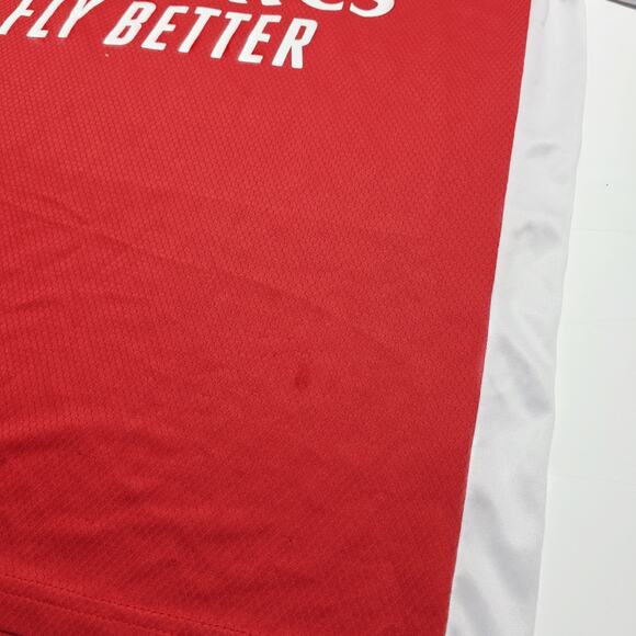 Arsenal Fly Emirates Jersey Victoria Concordia Crescit Adult Small Soccer Shirt - Picture 6 of 8